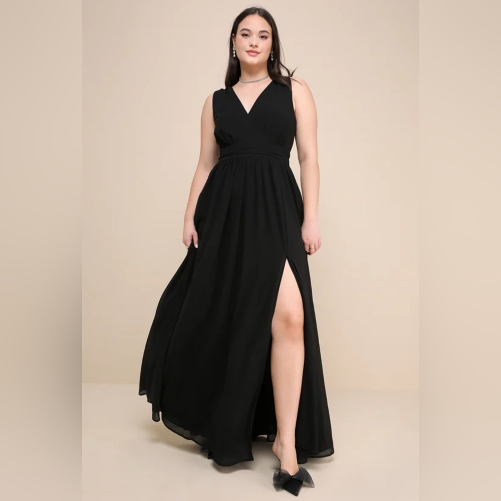 Lulu's Elegant Black Wedding Dress
